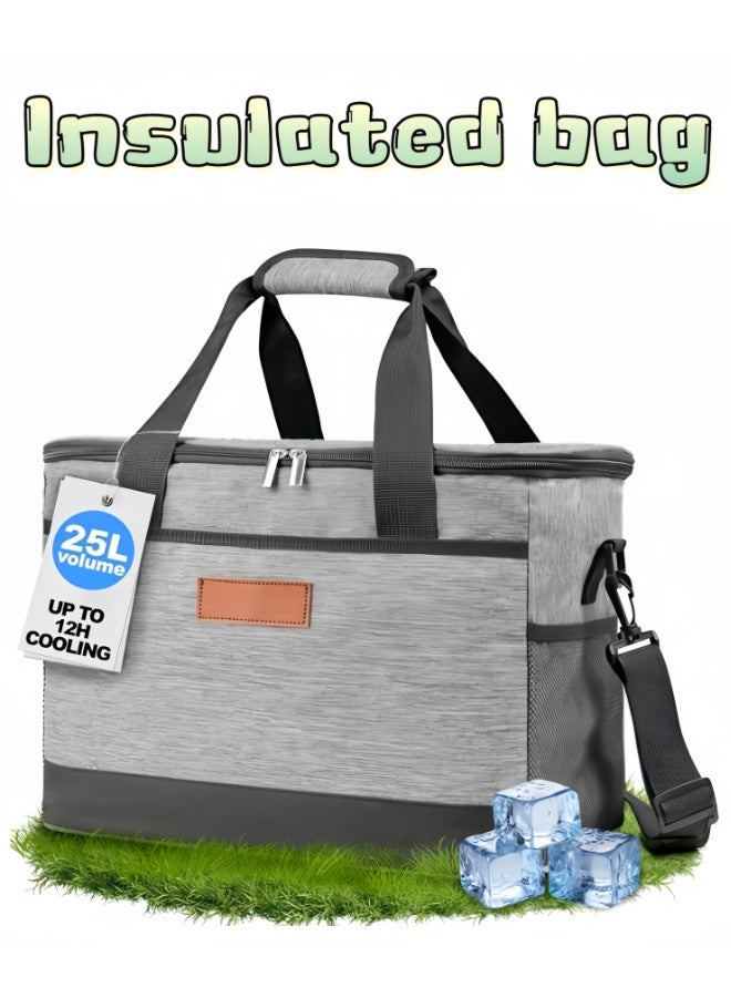 Insulated Cooler Bag Soft Cooler Bag for Men/Women with Shoulder Strap, Leakproof for Camping, Travel, Picnic, Work (25L) - Image 1